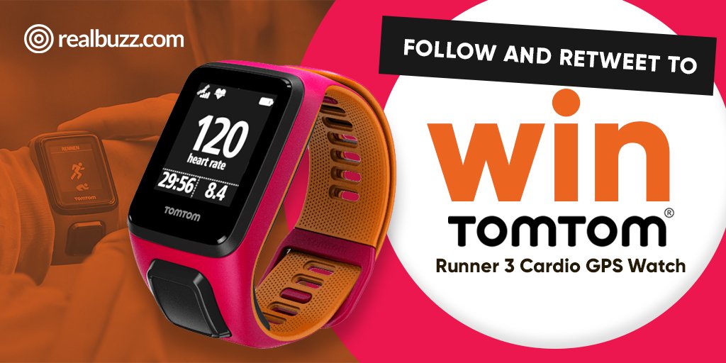 realbuzzcom's tweet photo. RT + Follow to WIN a TomTom Runner 3 Cardio GPS Watch. Closing date 30th September 2017. Good luck! 🍀 #realbuzzTomTom3 #competition #win https://t.co/sNV2RDaqTl