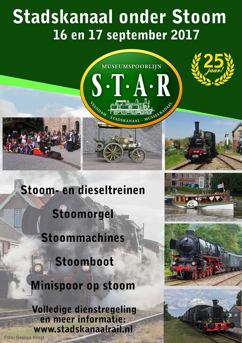 Over twee weken is het zover: Stadskanaal onder #Stoom. Het #stoomspektakel  van Noord-Nederland! Check stadskanaalrail.nl/stadskanaal-on… #dagjeuit