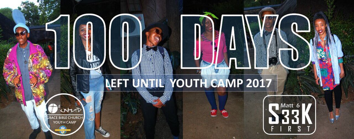 We are still at it. 
Celebrating a 100Day countdown all weekend. You don't want to miss camp this year.

#GBCUnltd
#100DayWeekend
#SeekFirst