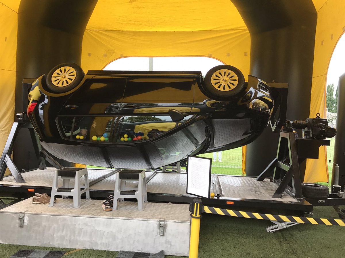 H&amp;S Picnic - Rollover simulator allows us to experience the feeling of a rollover.  The importance of not having lose objects in the cabin.