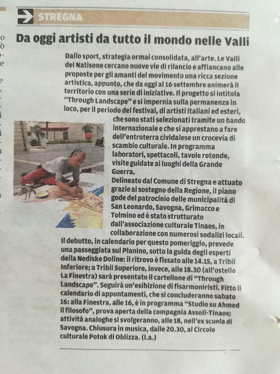 throughlandscp's tweet photo. Inizia oggi #ThroughLandscape!
Alle 14.15 ritrovo a #Tribil Inferiore! Alle 18.30 presentazione e concerto dei Popotniki!
Vi aspettiamo! https://t.co/DOHKRxevBT