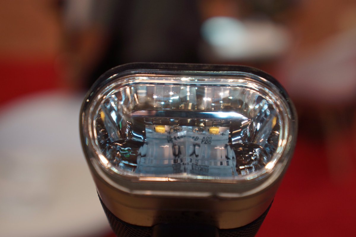 bicyclemedia's tweet photo. The new Axendo #lights @EUROBIKE_SHOW from #Spanninga has adopted Philips flare free #optics #EurobikeShow https://t.co/bJYocsI8iA