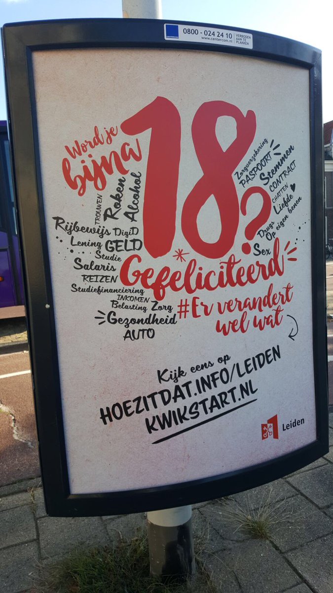 Kwikstart op billboards van de gemeente Leiden! Wat een leuk compliment 😃