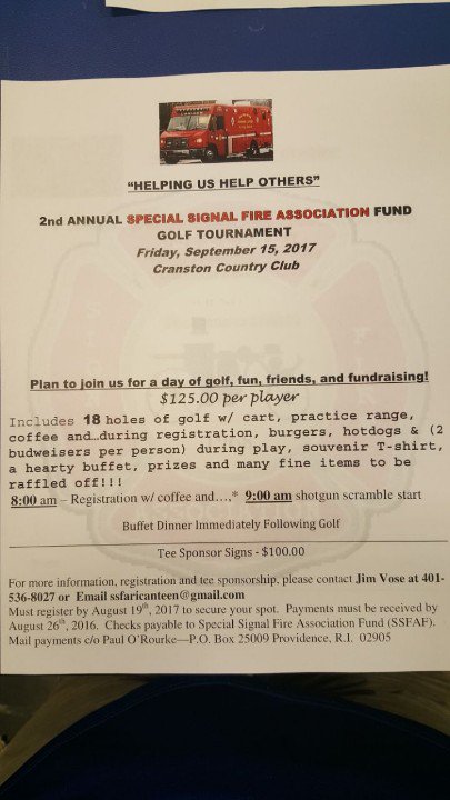 PVDCanteen's tweet photo. 2 weeks till the Providence Canteen 2nd Annual Golf Tournament. 
Still room to sign up. Help support those who help you!! https://t.co/8hsRqj3NsB