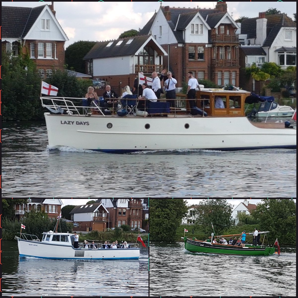 NickRonald56's tweet photo. @Dunkirk_Ships Very special to see the Little Ships pass the Skiff Club regatta earlier. https://t.co/l7f2FiTtyq