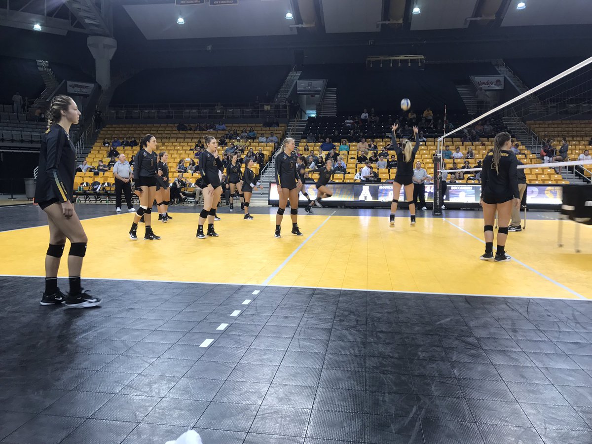 RiceGrayson's tweet photo. @TheAppSports We are here at the first App volleyball game of the day against ETSU. https://t.co/sHJzpLxOHq