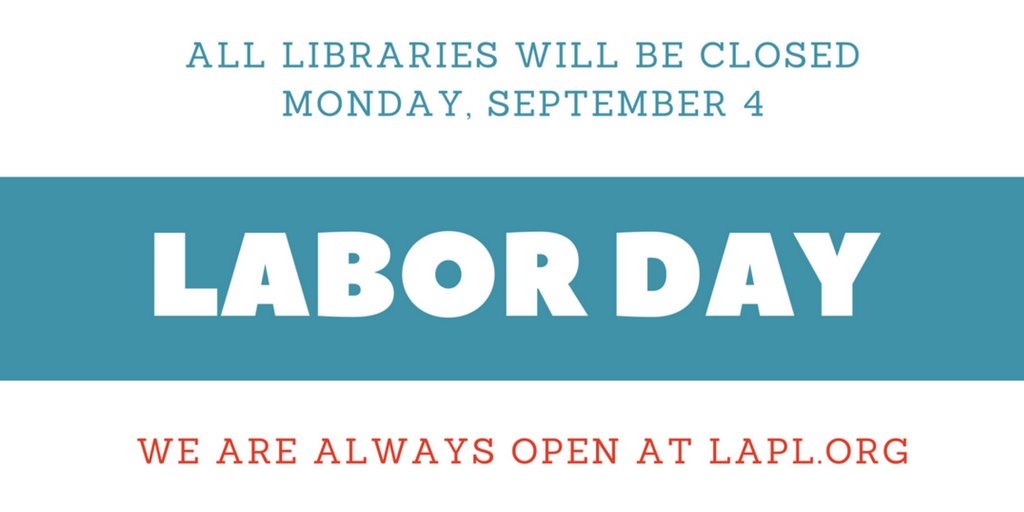 Library closed on Labor Day