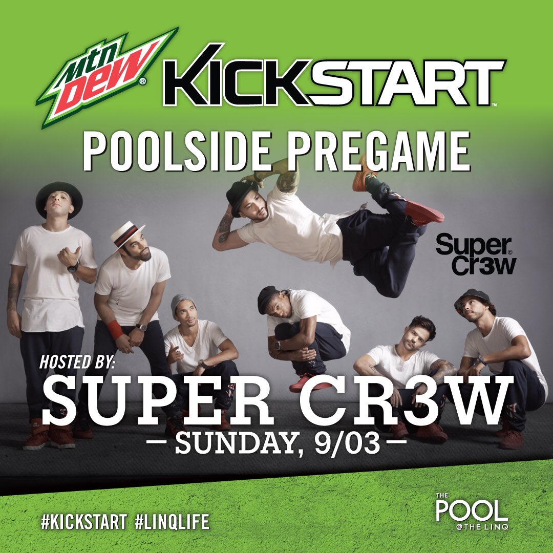 @supercr3w will be performing at @thelinq pool for a special show on September 3rd hosted by @mountaindew!  #LINQlife #Kickstart #supercr3w
