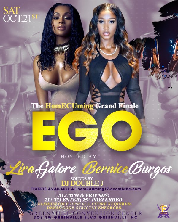 FullCircleUSA's tweet photo. We Couldn't Decide who to bring... SO WE BROUGHT BOTH‼️
 #EGO hosted by @_LiraGalore x @berniceburgos 

#HomECUming2017 #WeComeToParty https://t.co/vHFYsKbUSB