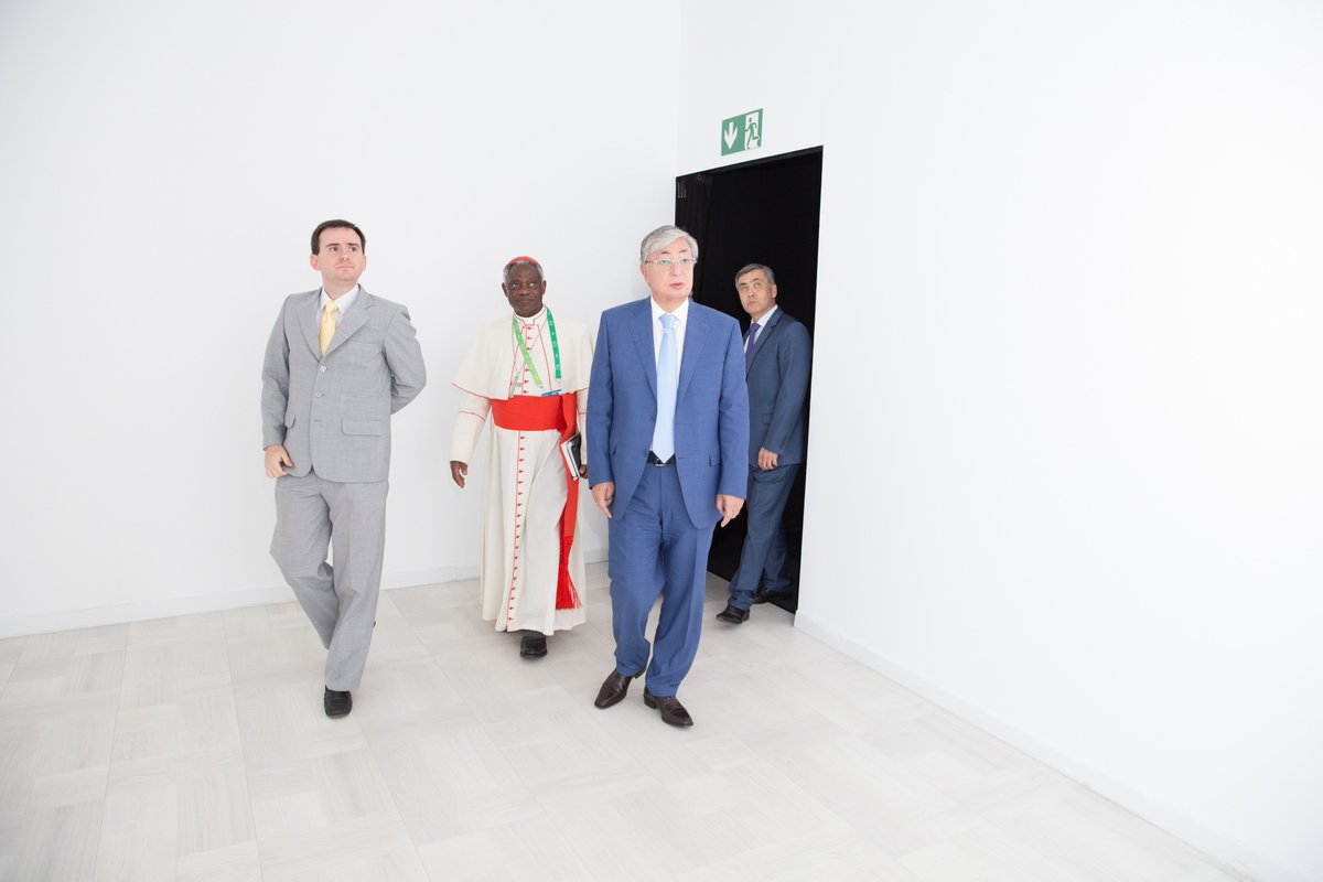 vaticanpavilion's tweet photo. The #HolySee and the Kazakh government delegation visiting the #VaticanPavilion at @Expo2017_Int in occasion of their #NationalDay https://t.co/ZO9eMYFTSp