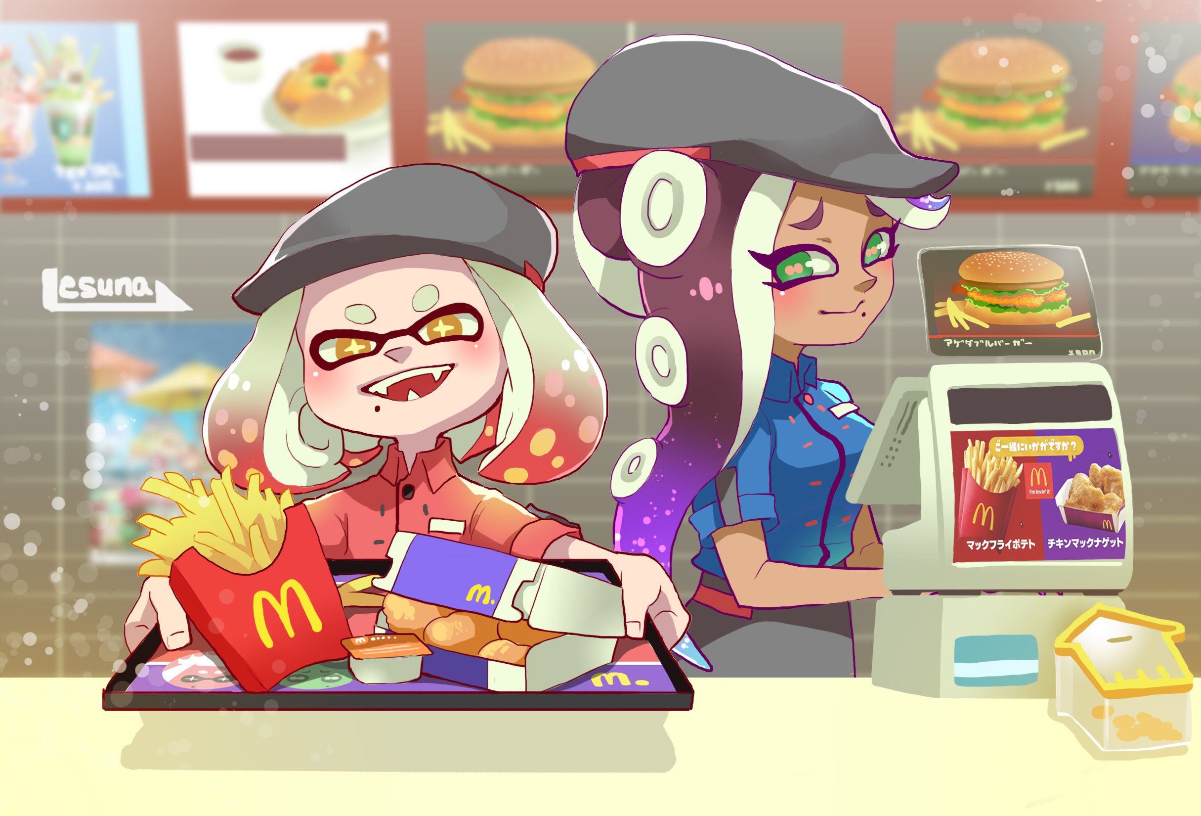 スプラトゥーン2 テンタクルズ 小さくっ トレーナー スプラトゥーン2 テンタクルズ 小さくっ トレーナー