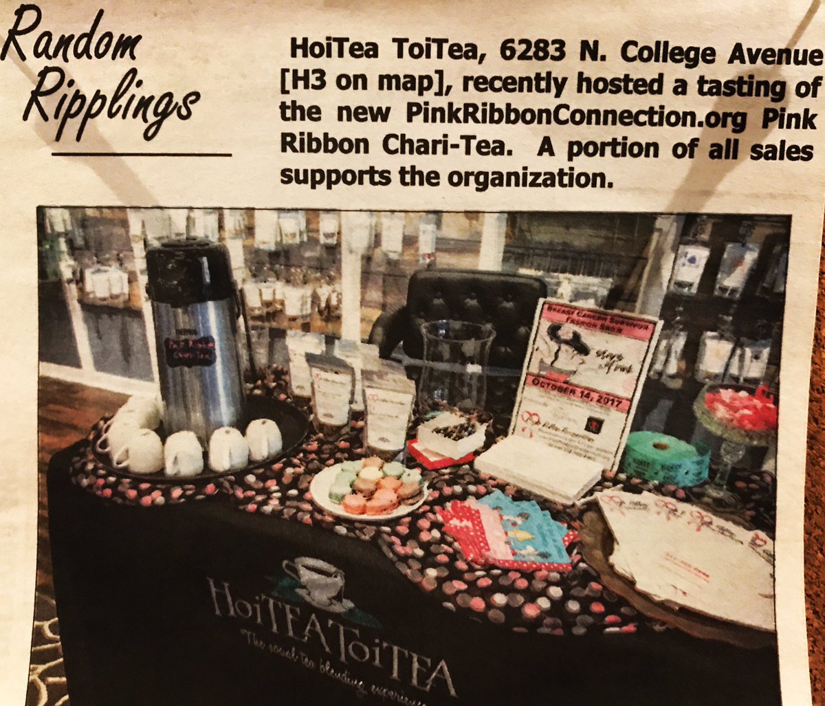 Thx <a href="/PinkRibbonIndy/">PinkRibbonConnection</a> 4 tasting @nelsonstea Rasp &amp; Cream Custom Tea supporting IN patients &amp; survivors <a href="/HoiTea_ToiTea/">HoiTea ToiTea</a> #survivors #savethetatas