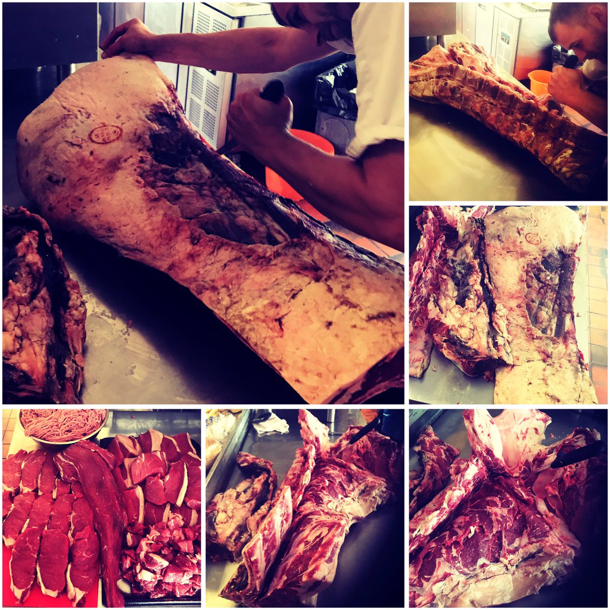 Our 40 day aged beef is prepared and ready for today's service <a href="/_OldRedLion/">The Old Red Lion</a>