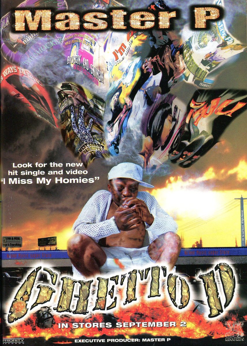 Master P - Ghetto D / No Limit Advertisement - Source Magazine, 1997, image size:857x1200