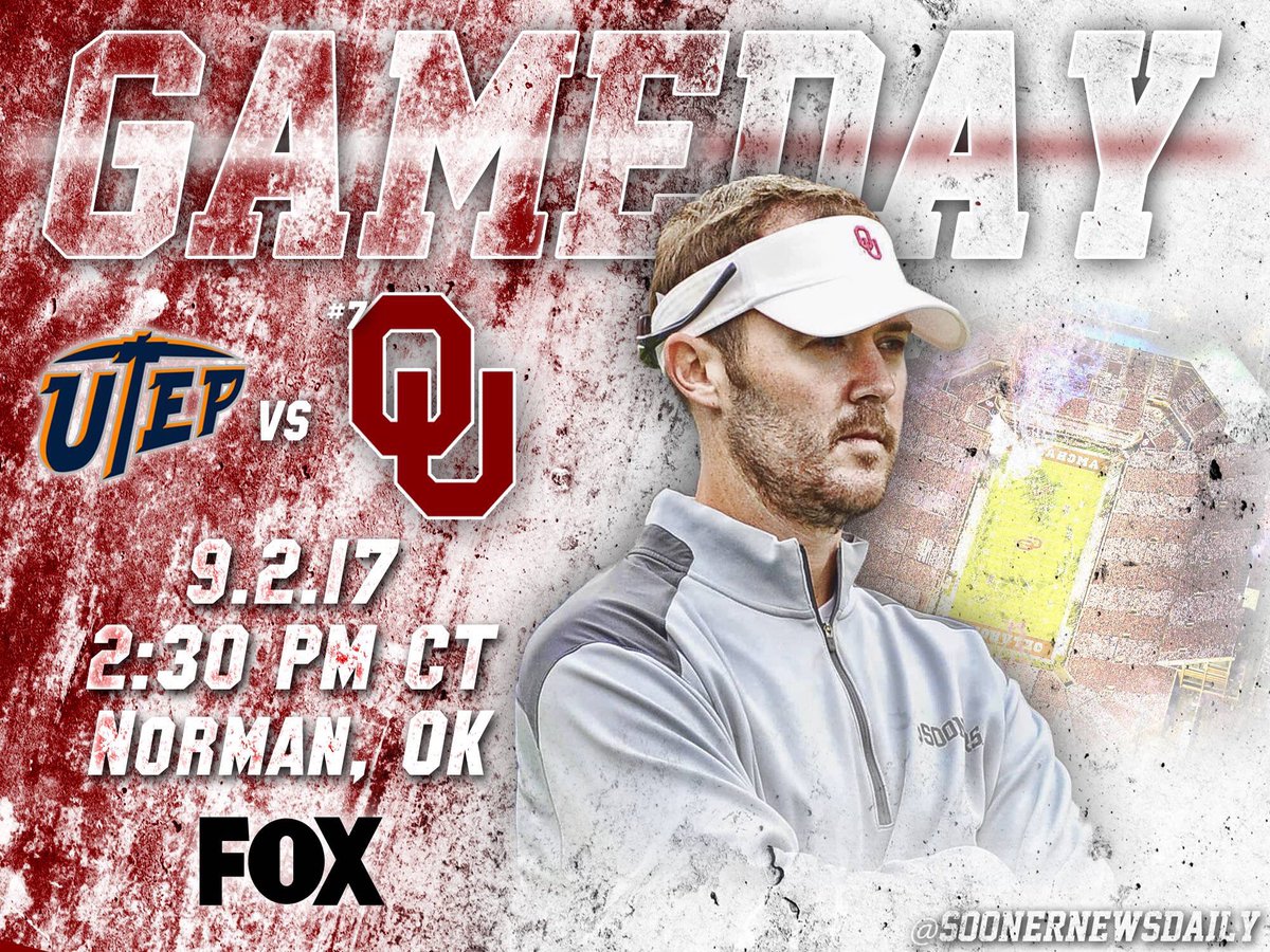 LVSooners's tweet photo. GameDay! OUvUTEP Vegas watch party 12:30pm Bourbon Street Grill 5770 Centennial Center BLVD

#BOOMER
#OUvUtEP
 https://t.co/VtiG39vec8… https://t.co/xR5OmduGlL