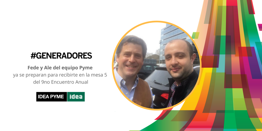 LuMcCormack's tweet photo. Fede y Ale te esperan en la mesa 5. Sumate al 9no Encuentro Anual de #IDEAPyme #Generadores https://t.co/kRR2u1wZNf