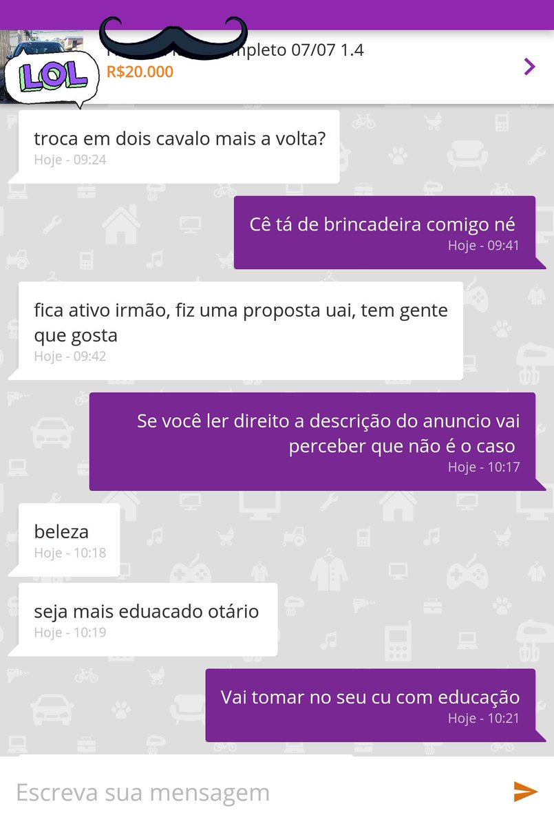 vinijanuario's tweet photo. Obrigado @OLX_Brasil, sem você eu não teria esses momentos mágicos tentando vender meu carro https://t.co/yK6gcv7Iyi