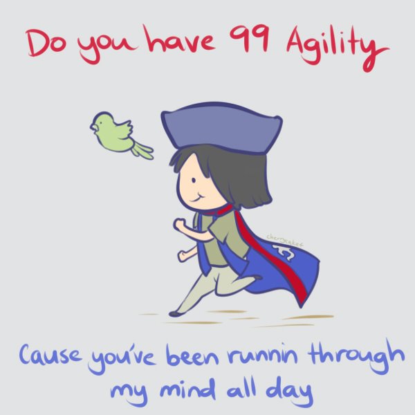RSGoldMine's tweet photo. Do you have 99 Agility cause you've been runnin through my mind all day 😳 https://t.co/g8CNehB01p