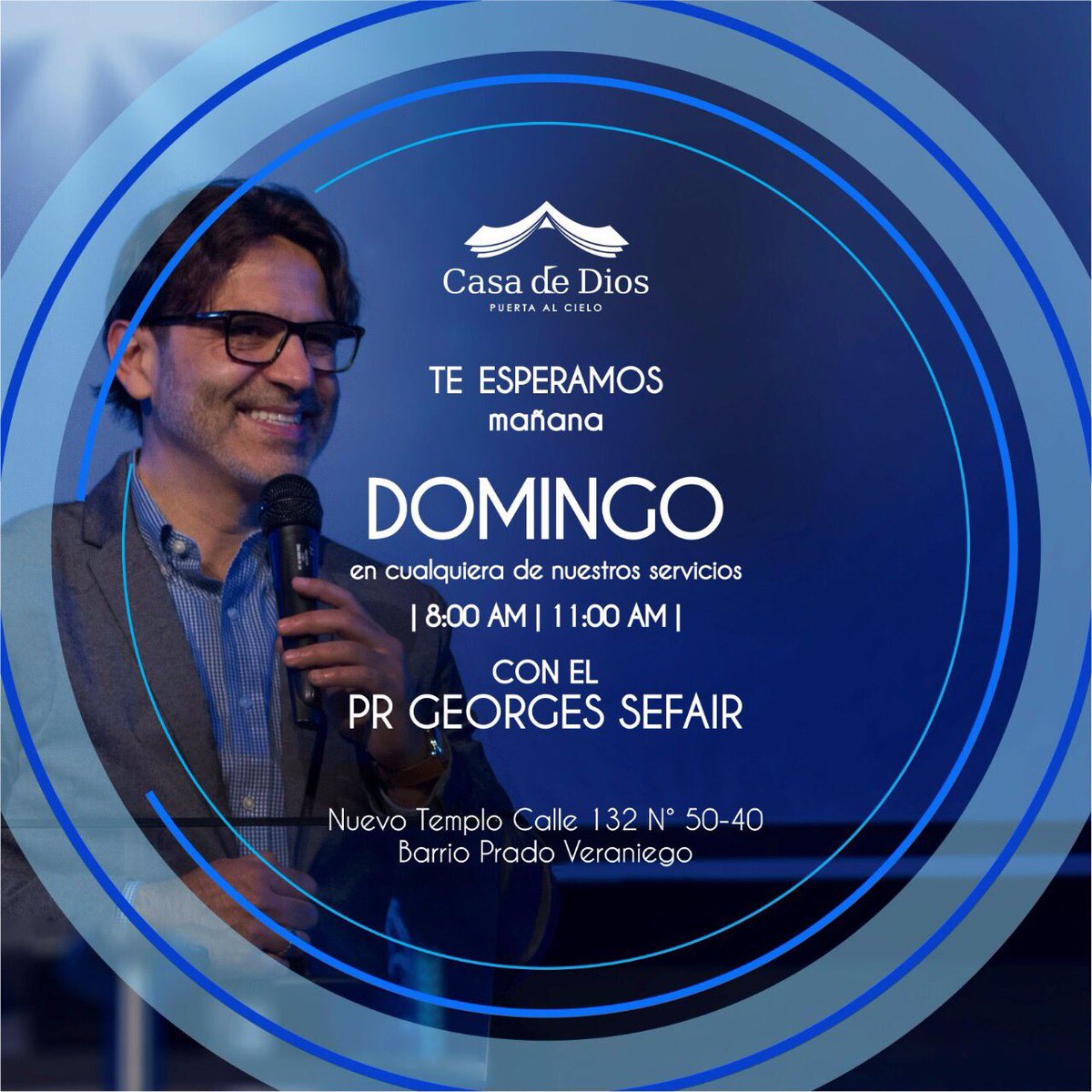 CasadeDiosCol's tweet photo. Mañana te esperamos en nuestras reuniones de 8 y 11 Am / calle 132 # 50-40 Prado Veraniego. #casadedioscolombia https://t.co/4w8KnbYqiJ