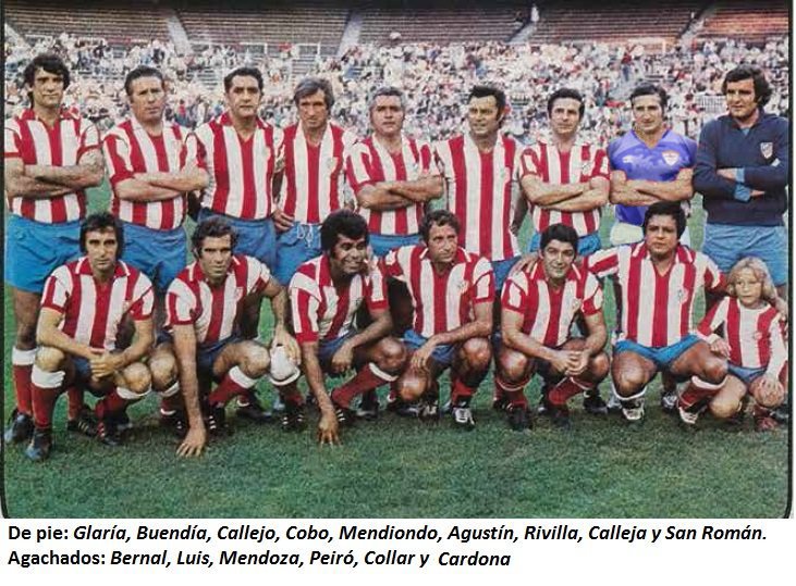 VeteranosGuada's tweet photo. Los colores del @deporguada se sienten, no se llevan. #IsacioCalleja ilustre #VeteranosGuada lo mostró en '71 en un partido con el @Atleti https://t.co/csOqkhPIJs