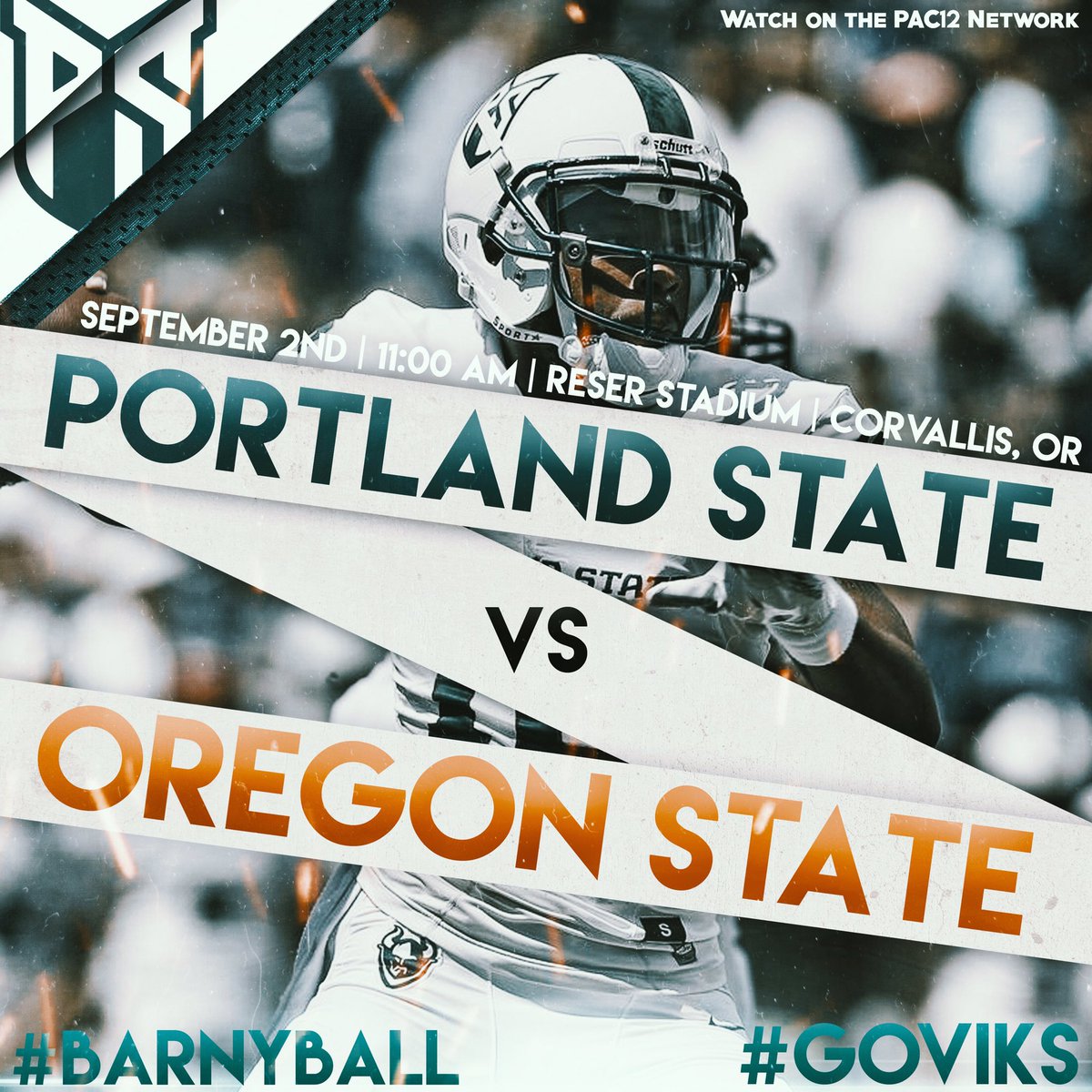 psuviksFB's tweet photo. #BarnyBall 🏈will be on display as your Portland State Vikings take on @BeaverFootball Tune in to The Pac12 Network at 11:00am 📺 #GoViks ⚔️ https://t.co/4Sed2Cacc1