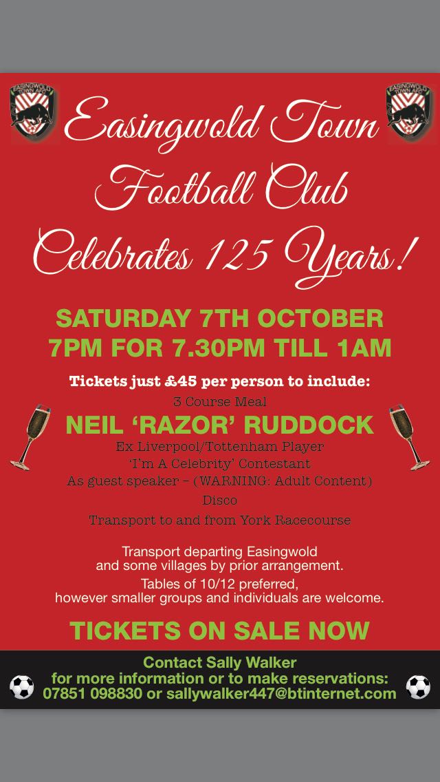 Townsjuniors's tweet photo. Please share our 125 year celebrations #easingwoldtown https://t.co/S0UqFSFOqG