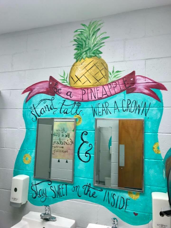 I want to paint things like this in our school. We MUST give our students positive messages and promote ❤️ #supportourkids