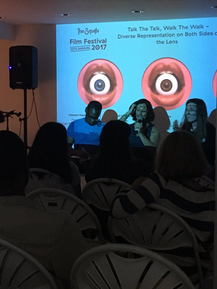 thesmalls's tweet photo. Panelists @fringefilmfest @MakeModernTales @miafilms @keeya_lee @anothergaze @BirdsEyeViewFF @GSMAm4d speak on diversity  #SMALLSFF17 https://t.co/fpQCewHVmZ