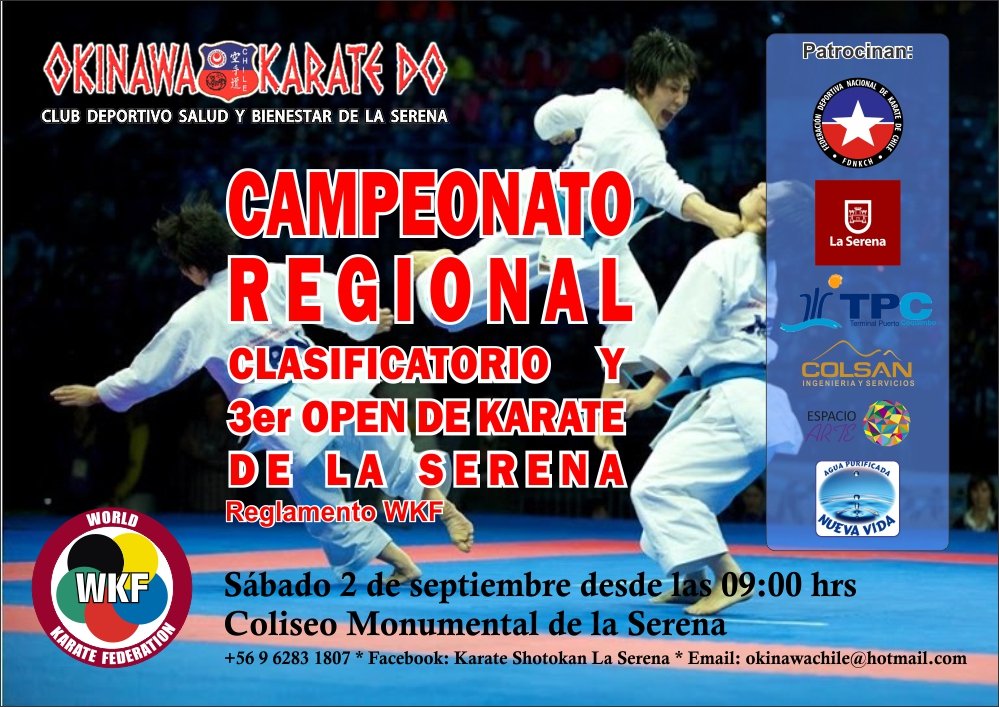 TPCCoquimbo's tweet photo. #TPCInforma Ahora en desarrollo Campeonato Regional de karate en el Coliseo Monumental de La Serena, desde las 9 de la mañana. #SomosTPC https://t.co/0qT54PxWJv
