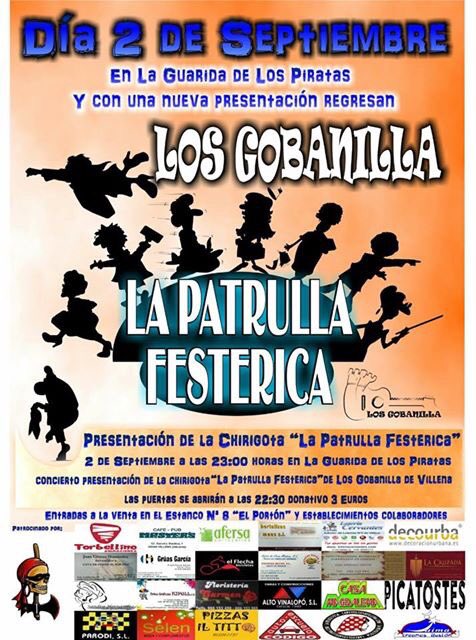 Después de la noche de las cabos, hoy 2 de Septiembre, LOS GOBANILLA en los <a href="/piratasvillena/">Piratas de Villena</a>. Vamos a disfrutar y reir de lo lindo 🤣 #villena