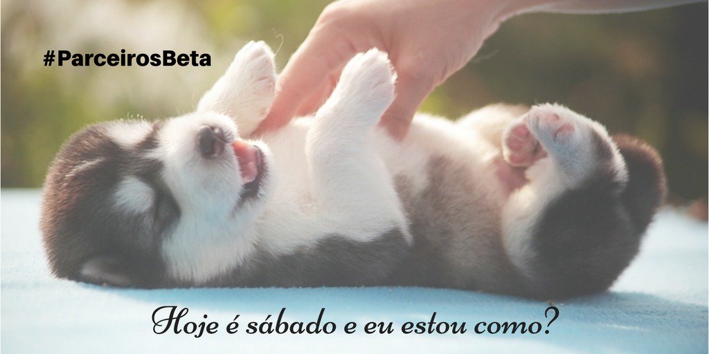 E hoje é sábado....
E eu "tô" como? 👇😅🐩😍
#ParceirosBeta