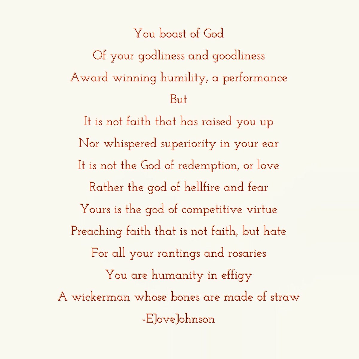 EphemerieRebele's tweet photo. "Pious" #ephemerie #ejovejohnson #poet #writer #photographer #poetrycommunity #photographycommunity #writingcommunity #newtotwitter https://t.co/B2lMKyAUaa