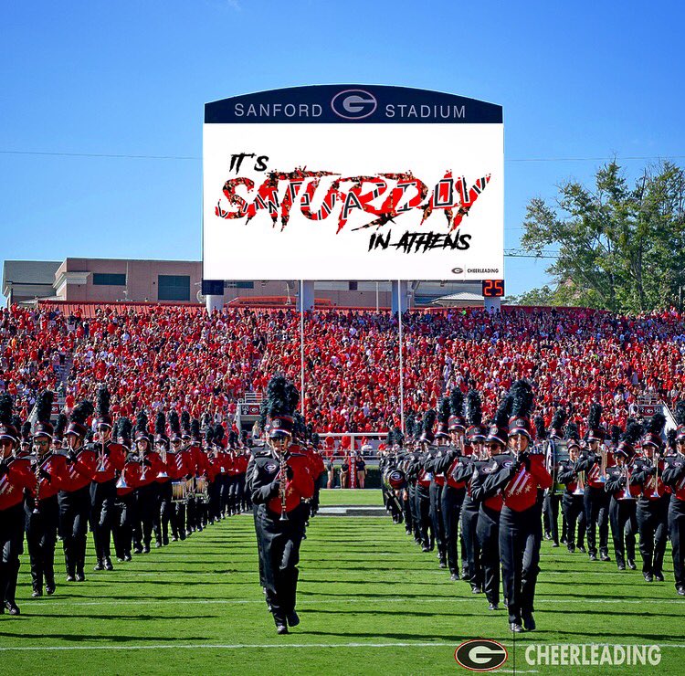 UGAcheerleading's tweet photo. IT'S SATURDAY IN ATHENS! #BeatAppState https://t.co/dSF78IJbsb