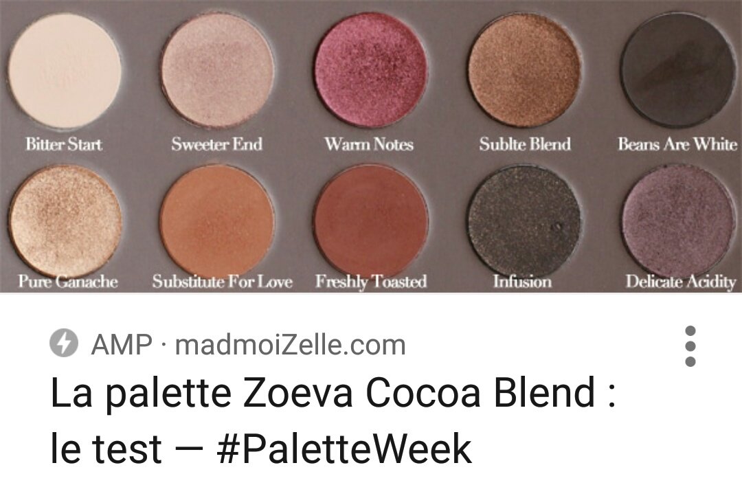 bonplans_makeup's tweet photo. Les swatches de la palette #Cocoablend de @ZoevaCosmetics que j'ai trouvé sur internet pour celles que ça intéresse😉😘 https://t.co/PycOUb1pAu