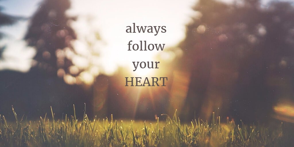 always follow your heart