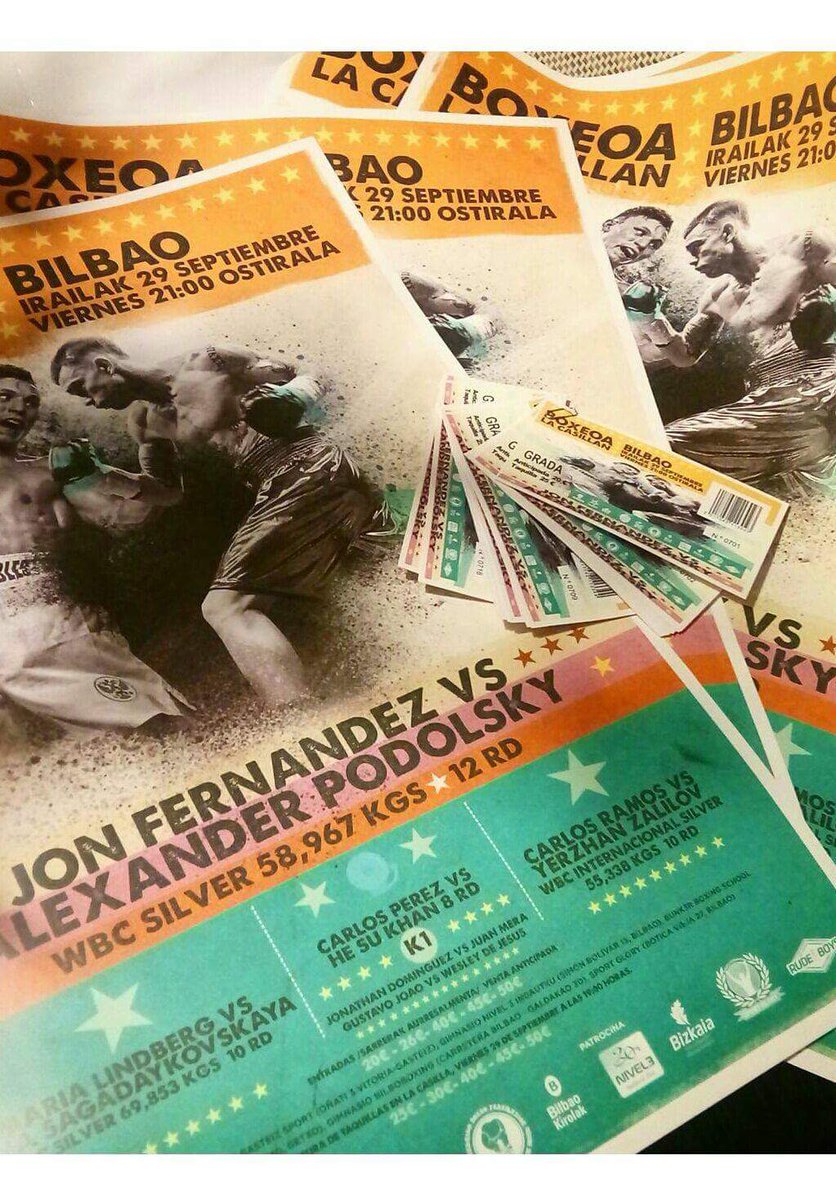 EuskoBox's tweet photo. #Boxeo #Bilbao #29septiembre @Jonfer1 en TRIPLE #WBC. Entradas y carteles ya en #Nivel3 #BUNK3R BOXING TEAM #Bilboboxing y #GasteizSport https://t.co/wsdoxBcssY