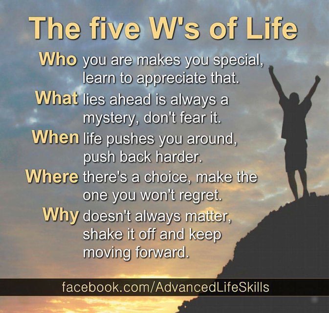 Never Worry about the 5Ws of Life.

#WeekendWisdom #Believe
Motivation #Faith