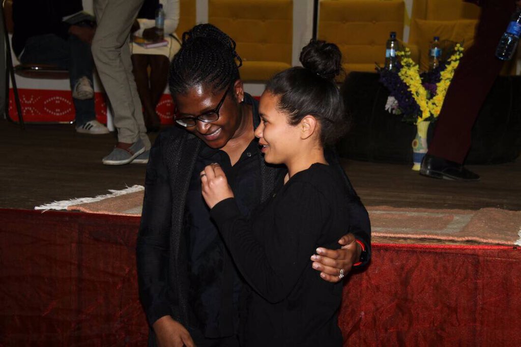 FirstLadyNam3's tweet photo. #BeFree to engage, I will always listen.- FLON tells //Karas youth. https://t.co/wCDQ0rYUcA