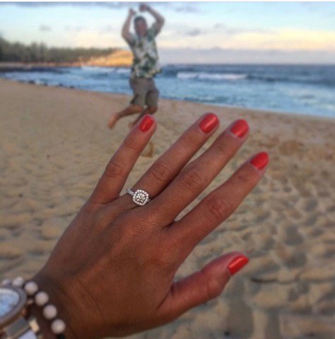 We would be jumping for joy too at that ring 😍💎😍 Congrats, friends!