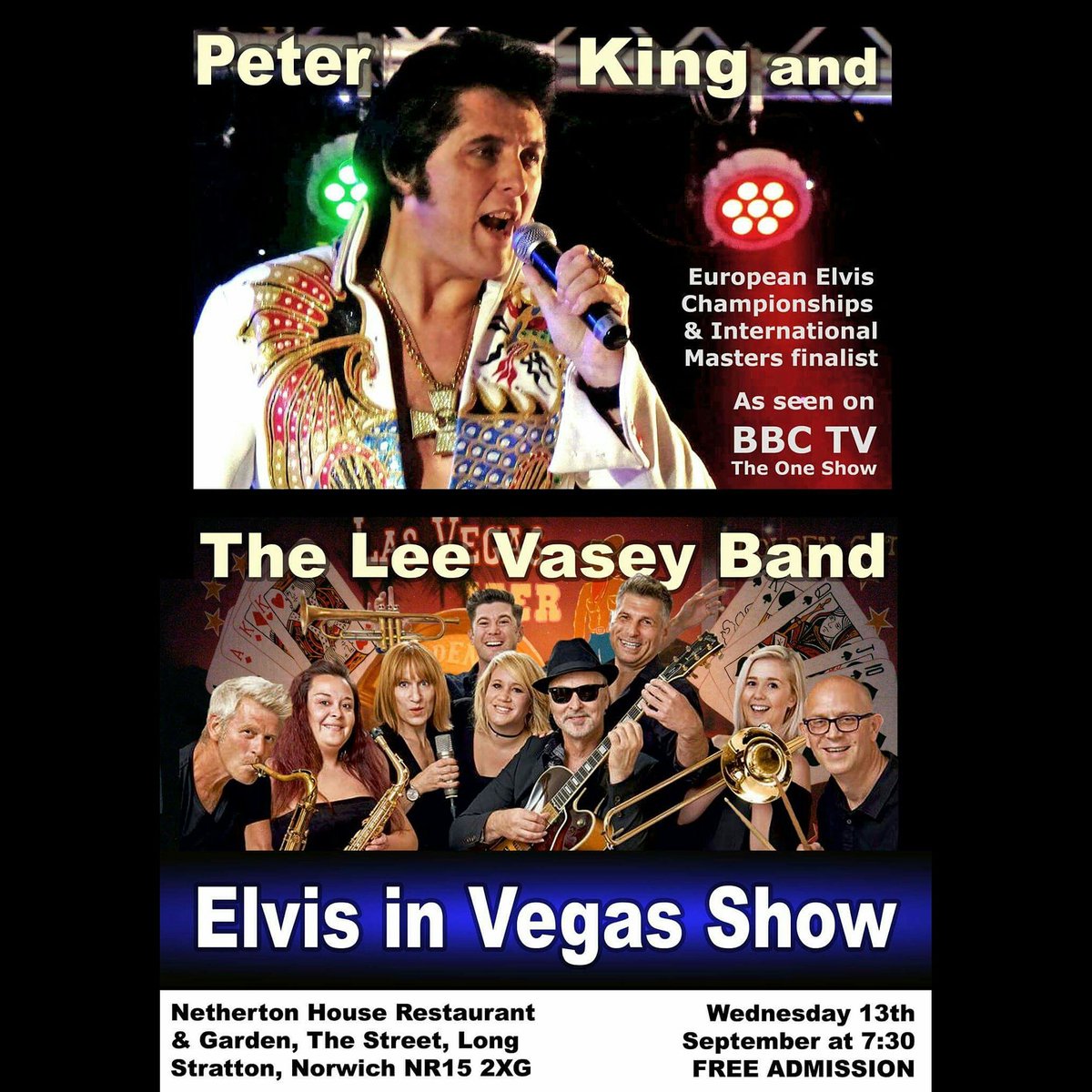 PeterKasElvis's tweet image. An Elvis tribute show with full band on Wednesday 13th September 2017 #elvistribute #livemusic #norwich