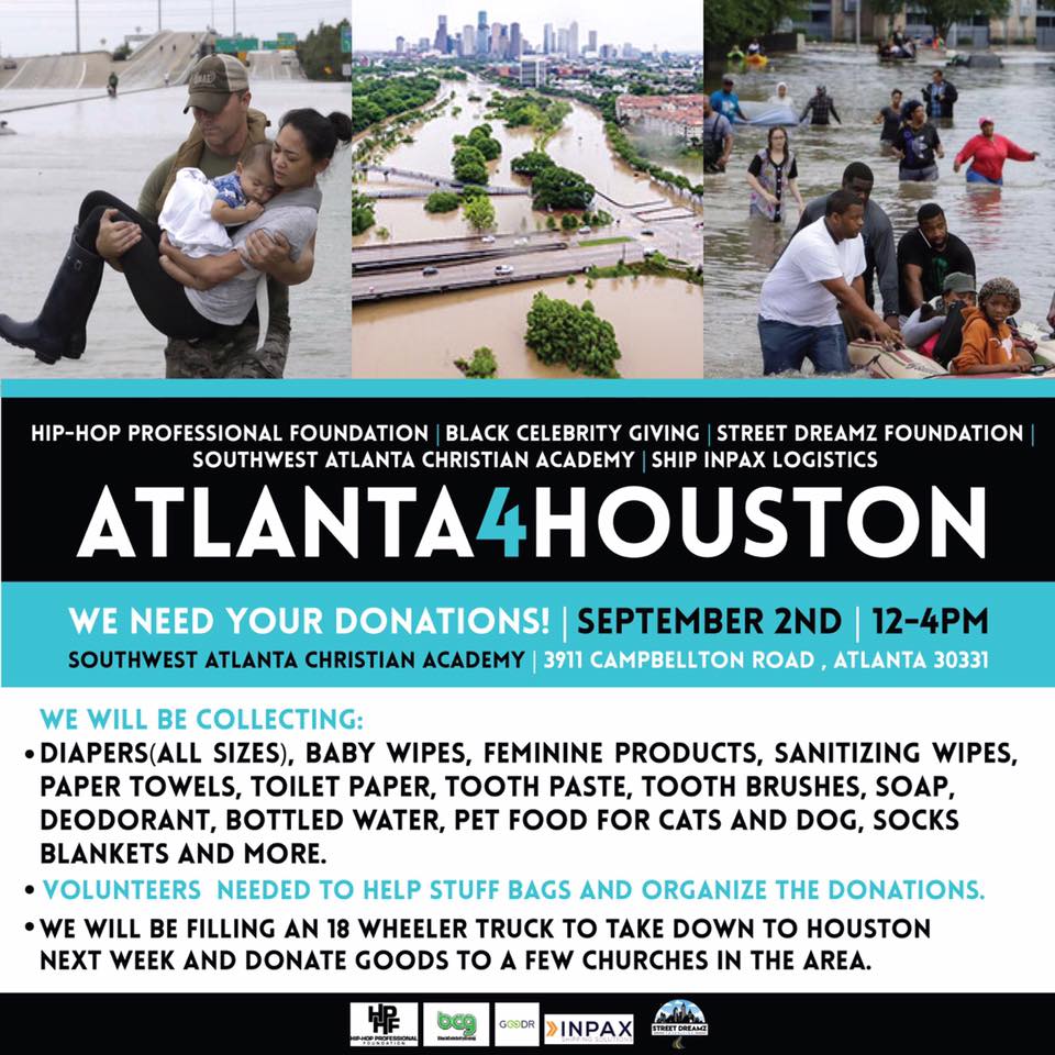 TheGoodrCo's tweet photo. On this #DayOfGiving,  Join Us at Southwest Atlanta Christian Academy 12-4pm! #HurricaneHarvey #DoGoodr #ATown2HTown https://t.co/txxG9wGEGQ