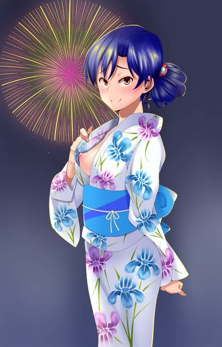 夏が終わる前に仕上げたかった千早。 