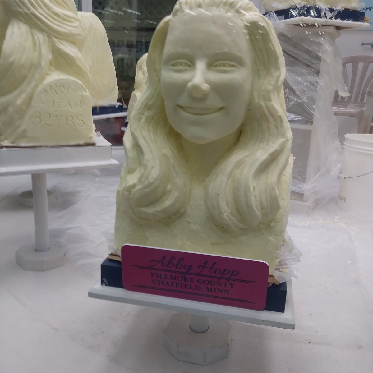 MicahDLynch's tweet photo. Bet you can't find a butter sculpture than this one. #forthepun #imsosorry https://t.co/SOzI7C6bBi