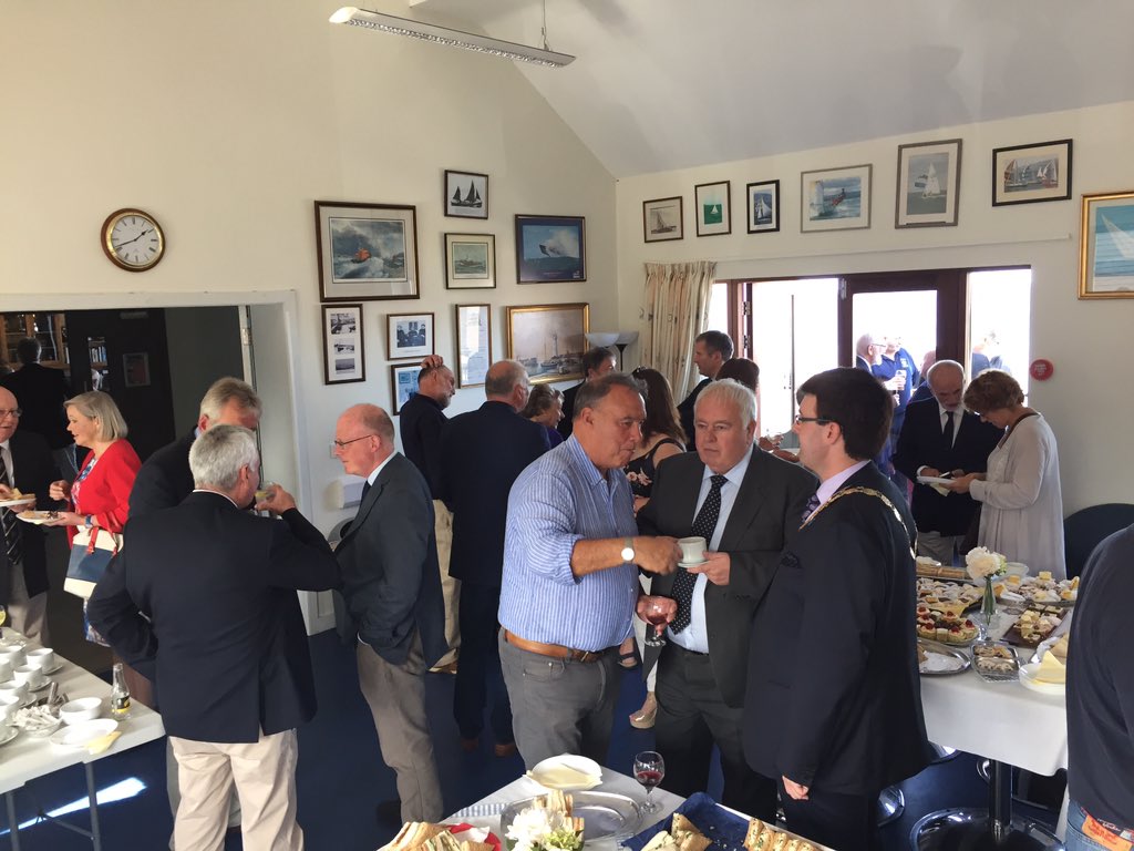 Guests enjoying the reception at DSC Regatta
