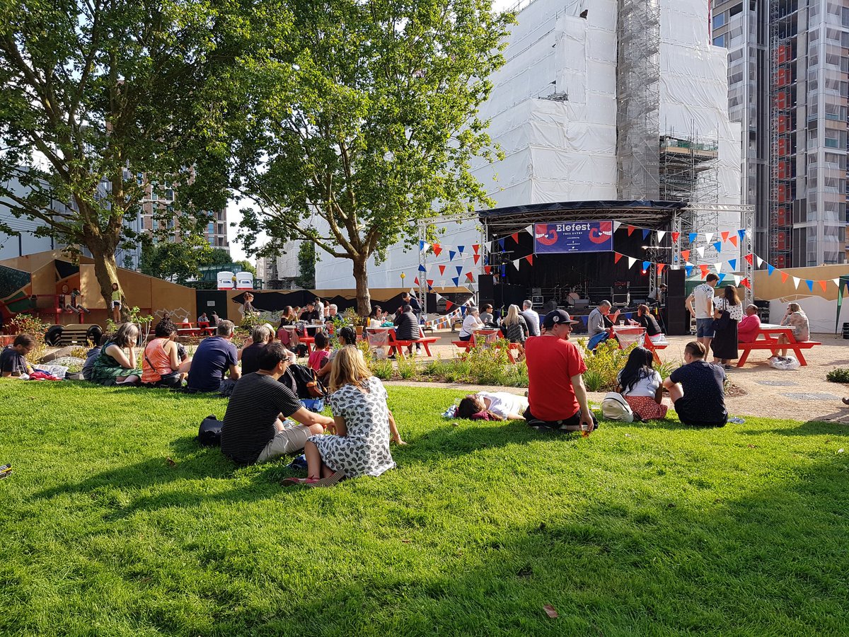 ElefestLondon's tweet photo. Still fun to be had in the sun at #elefest2017. Next up Bring Your Own Brass at 17.00 https://t.co/genV9jkvNY