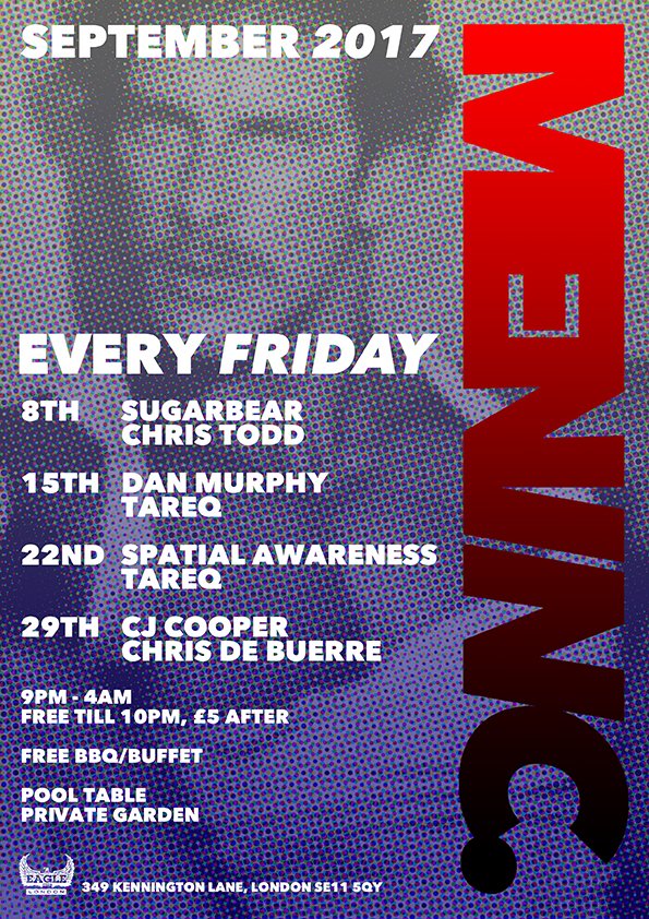 September line-up at the Eagle London! 
#meninc #eaglelondon #lgbt