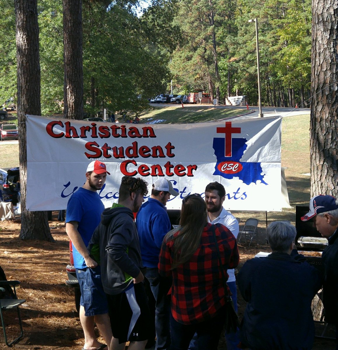 CSClatech's tweet image. We will begin tailgating at 3 today. Look for our sign on the hill between the TAC and Argent Pavilion!