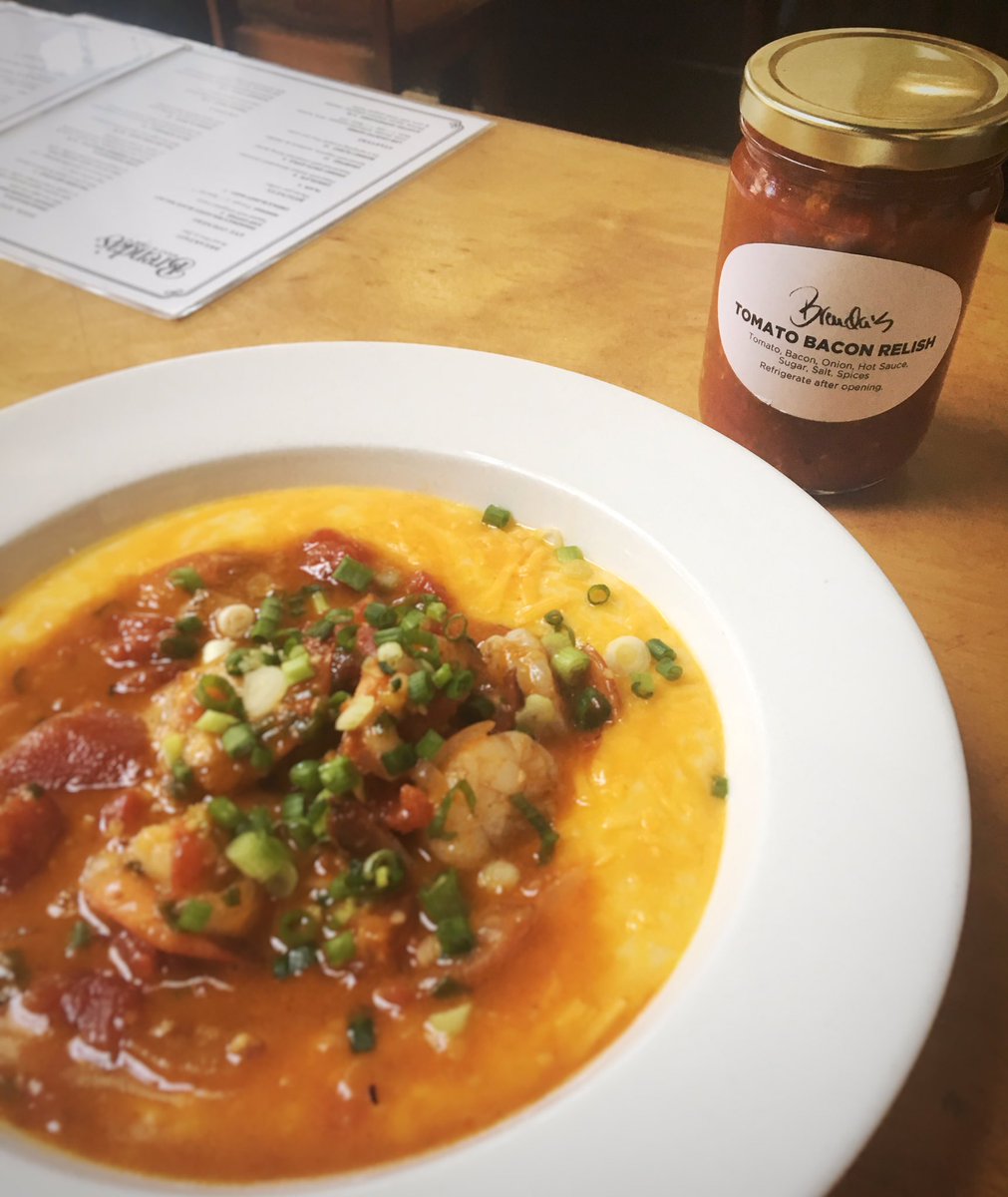 Come celebrate National Bacon Day with our Shrimp and Grits with Tomato Bacon Relish #nationalbaconday #baconbeatstheheat #BaconForAll