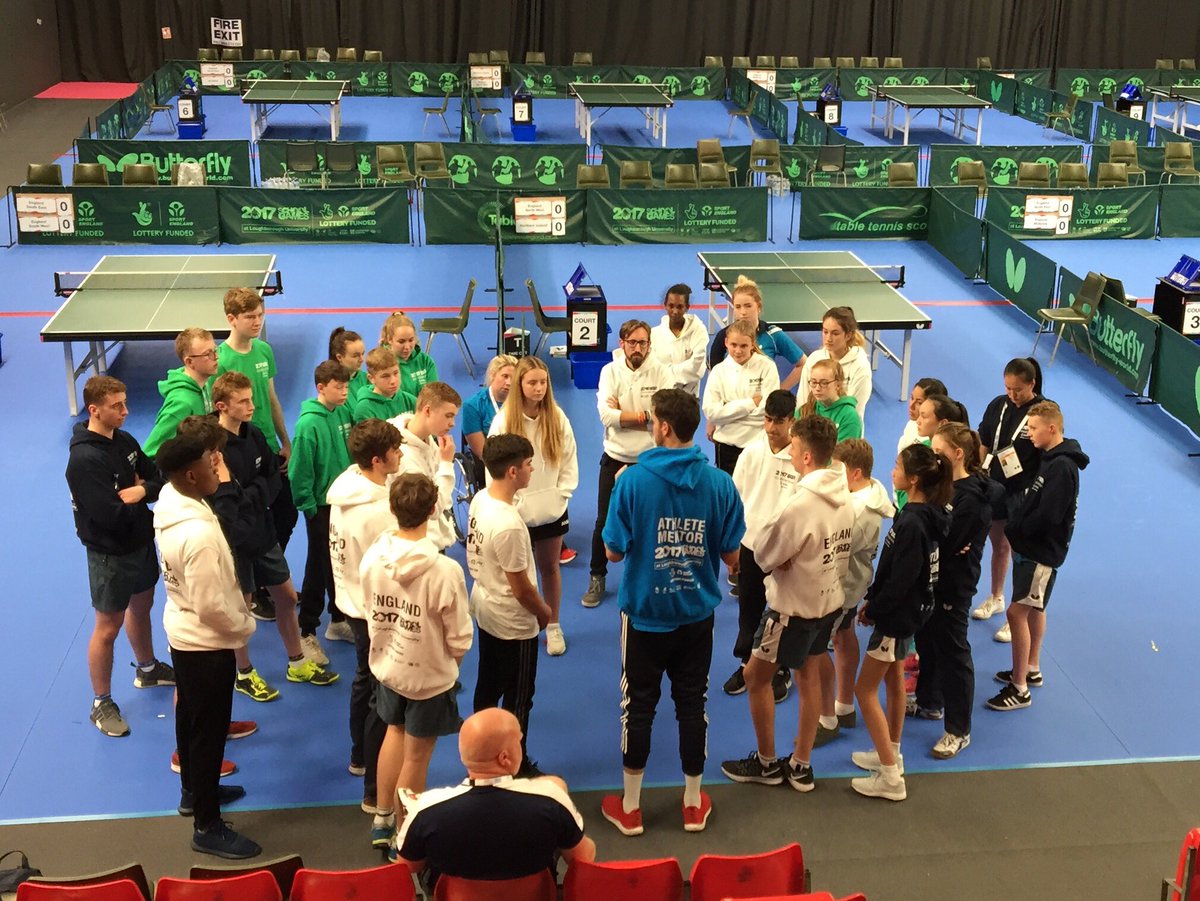TableTennisENG's tweet photo. Table Tennis teams getting some great tips from our Athlete Mentors #2017SG https://t.co/JLyO4NFxIP