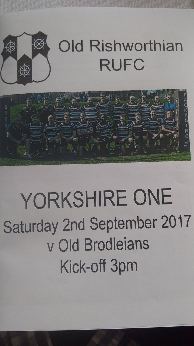 OldBrodleians's tweet photo. Final score Old Rishworthians 14- Brods 17 https://t.co/xkkJRTaNmL